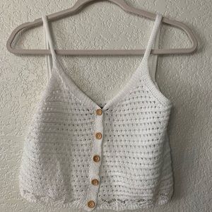 White crochet top
